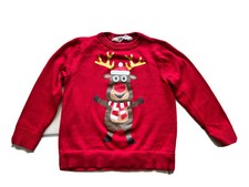 TODDLERS CHRISTMAS SWEATSHIRT BY H M. SIZE 2-4 YEARS Red Ugly Sweater