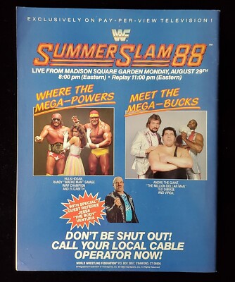 WWF World Wrestling Federation WWE Magazine September 1988