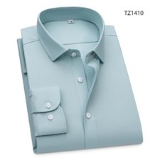 Mens Dress Shirts Formal Business Long Sleeves Bamboo Non Iron Casual Shirts Top