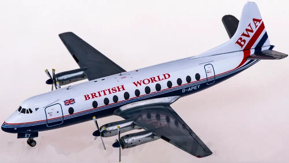 航空機・ヘリコプター Herpa 1/200 Vickers Viscount 800 1:200 Herpa BRITISH WORLD Vickers Viscount 800 Passenger