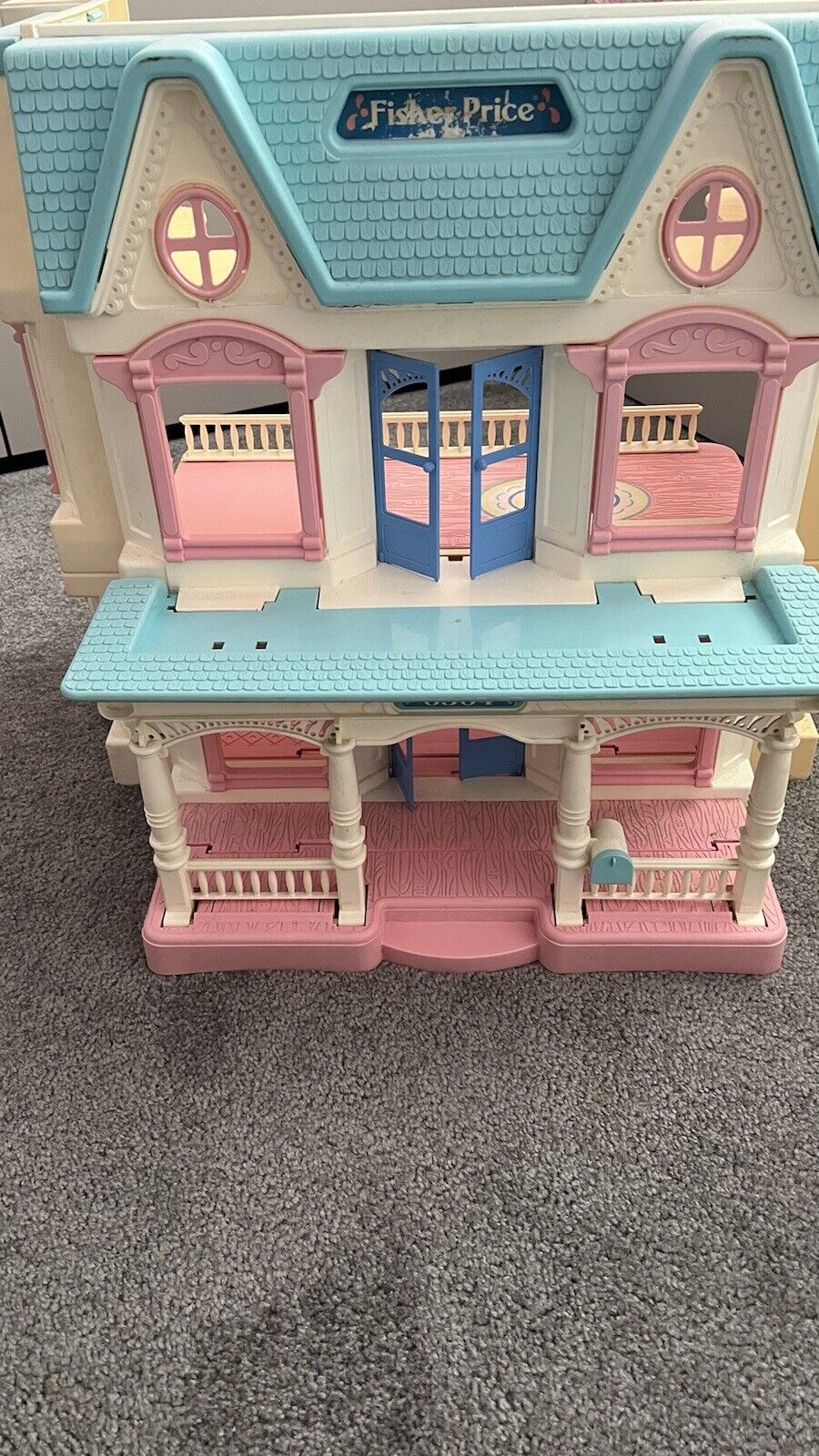 Vintage 1993 Fisher Price Loving Family Dream Folding Doll House