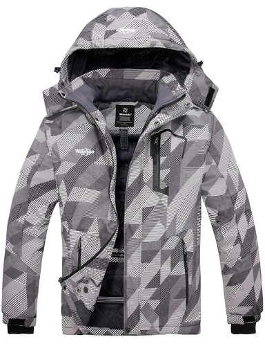 Wantdo Herren wasserdichte Winterjacke warm Wintermantel Jacke Skijacke Kapuze - Bild 90 von 162