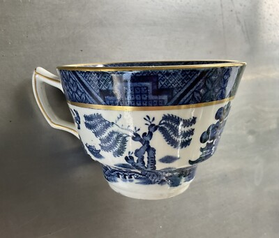 Booths Real Old Willow with Gold Trim A8025 Blue Willow Cup and