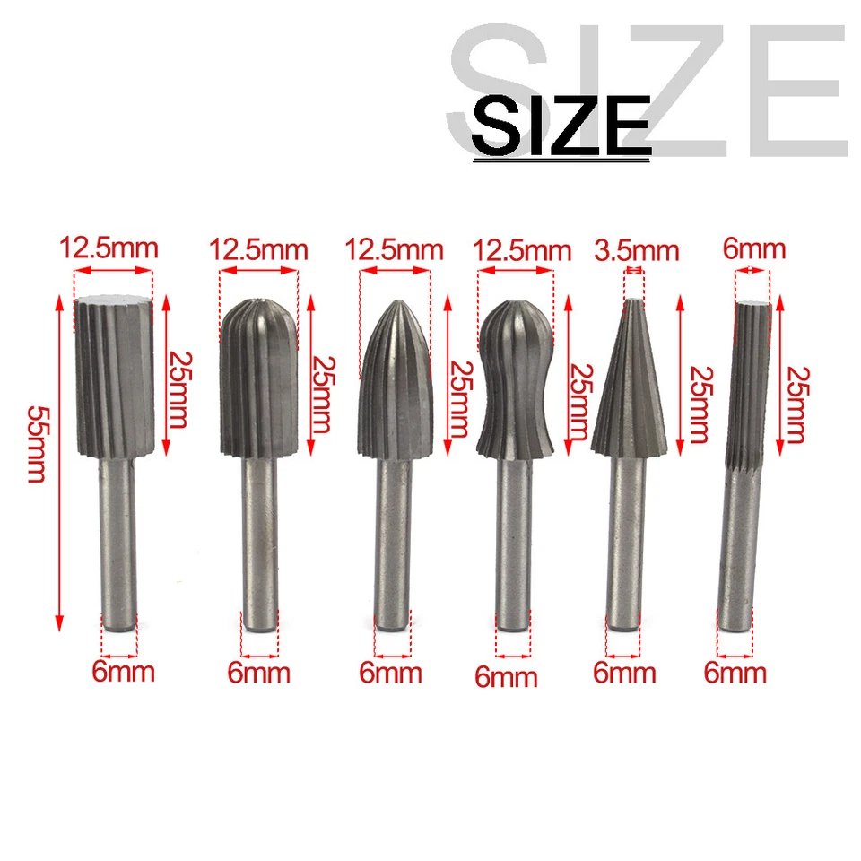 HSS Carbide Cutter Engraving Bit  Set Deburring Grinding Head for Rotary Tool - Image 2 of 4