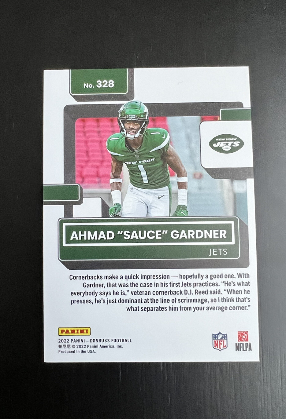 2022 Donruss Ahmad Sauce Gardner Premium Press Proof Rated Rookie RC