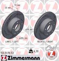 2X Zimmermann 150.3496.53 Bremsscheibe FüR BMW