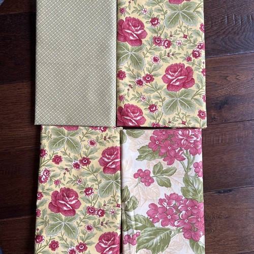 MODA Field Notes By Blackbird Designs 4 Yard Bundle Yellow Rose / Cream Birds - Picture 4 of 6