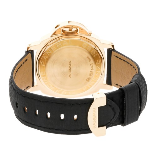 Panerai Luminor Marina Oro Amarillo Auto 44mm Reloj Carbono Fibra Esfera Pam 140 - Imagen 4 de 4
