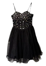 Blondie Nites By Stacy Sklar Mini Dress Formal Gems Prom Homecoming Polyester
