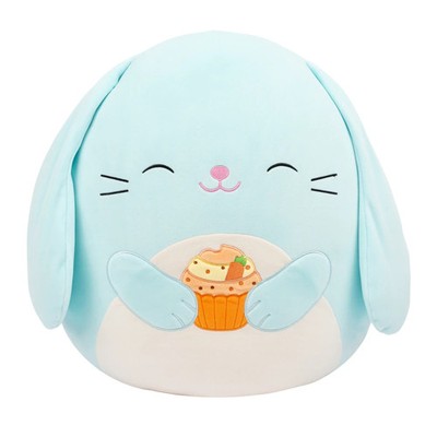 NEW Squishmallows 5'' BUTTONS The Blue EASTER Bunny Rabbit W/Carrot Cake Cupcake