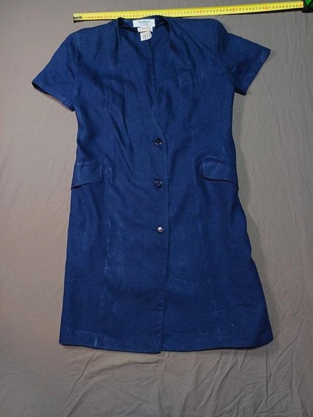 Women Max Mara Dress Black Linen 36 / S / 44 #1WUR