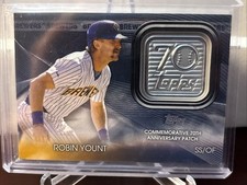 2021 Update Topps 70th Anniversary Manufactured Logo Robin Yount Patch HOF