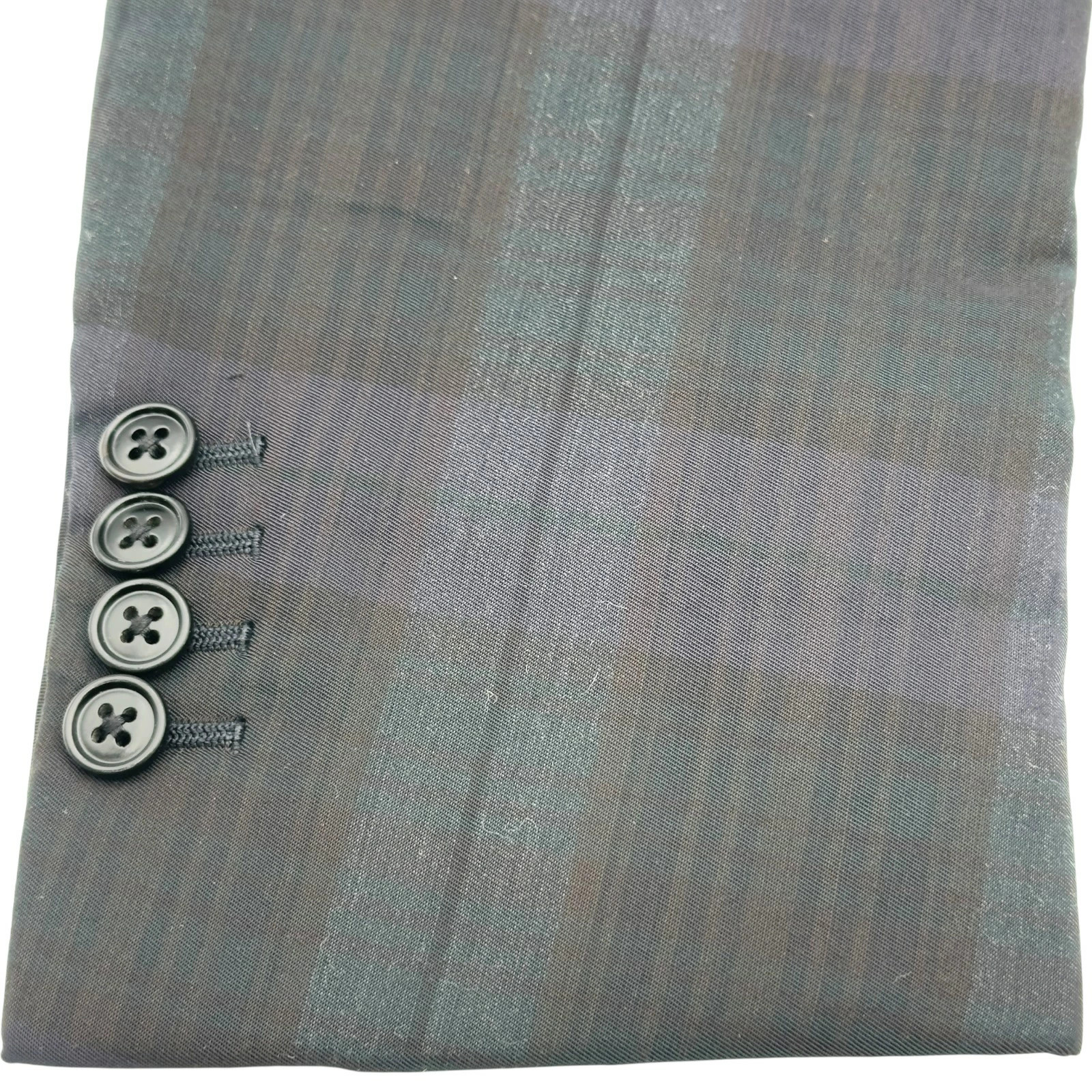 Hermes HERMES Check Pattern Tailored Jacket Black… - image 13