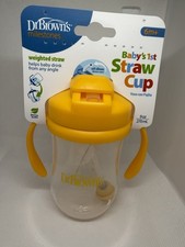 Dr Brown's Baby's 1st Straw Cup, Weighted Straw, Spill proof, Travel Size