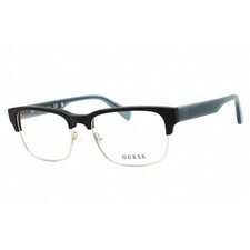 Guess Men's Eyeglasses Matte Black Metal Full Rim Rectangular Frame GU1894-N 002