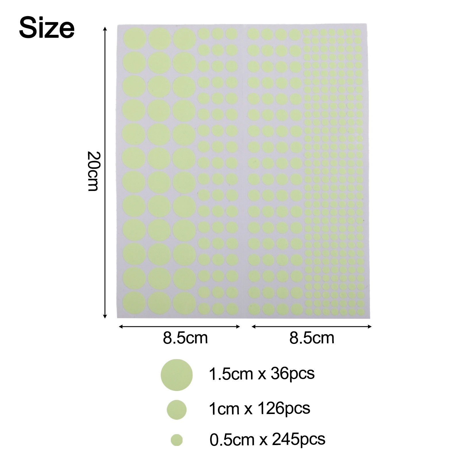 Glow in the Dark Vinyl Decals for Wall Round Luminous Bedroom Stickers