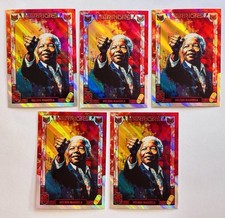 (5) NELSON MANDELA #92 2024 BTBTC Bitcoin Trading Cards OPP S3 Holo #/210
