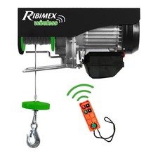 Paranco 200/400kg elettrico Ribimex con telecomando professionale con puleggia