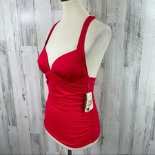 Tommy  Bahama Women's Red Tankini Bikini Top Size Small