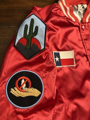 2015 Travis Scott Rodeo A-Team Bomber Flight Varsity Red Jacket Size XXL - Bild 4 von 11