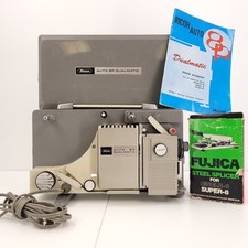Ricoh Auto 8P Dualmatic Super 8 Film Projector  Fujica Steel Splicer Single-8