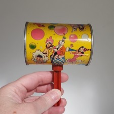 Vintage Metal Toy Litho New Years Eve Noisemaker Party Made In USA