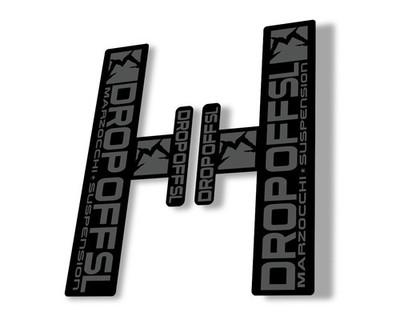 Marzocchi Drop Off SL Suspension Sticker Decal Kit Adhesive Gray