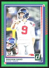 5995K 2025 Donruss #230 Graham Gano Press Proofs Green