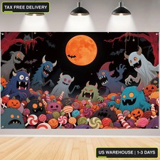 Halloween Backdrop,Halloween Banner Decorations Photo Background