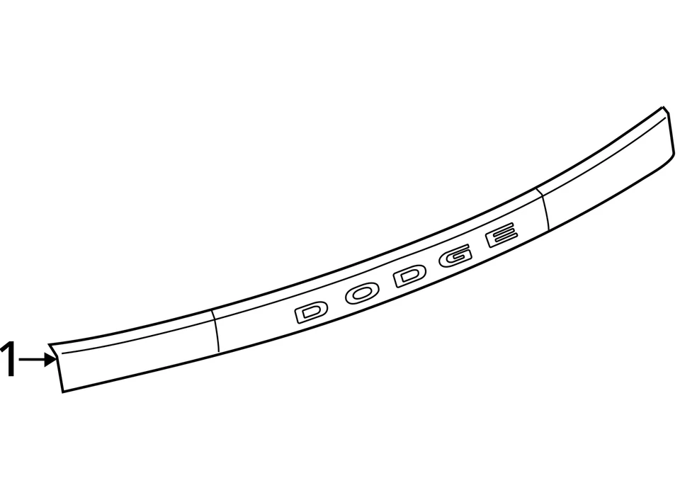 FITS 2011-2013 DODGE DURANGO LICENSE LAMP APPLIQUE 1WJ72CDMAA -  NEW OEM - Image 4 of 4