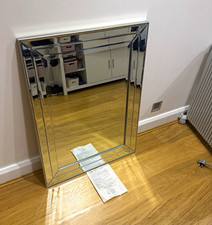 Gallery Direct Roswell Rectangular Wall Mirror 800x600mm Silver Mirrored Frame