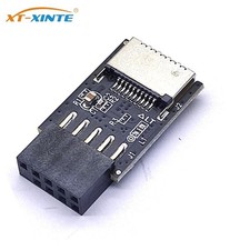Motherboard USB2.0 9Pin to TYPE-C A-KEY Front Connector USB3.2 TYPE-E Card