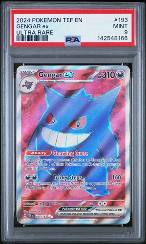 2024 Pokemon Tef EN-Temporal Forces Gengar EX Ultra Rare PSA 9 #193