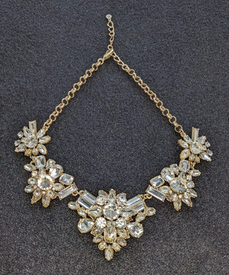 BNWT: Stunning Multi Shapes Diamante Collar Necklace with clear stone from Next