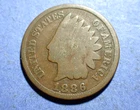 1886 Type 2 Indian Cent  Good