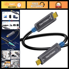 33FT USB C Fiber Optic Cable, 10Gbps Active USB 3.2 Gen2, Ultra Slim for 4K Came