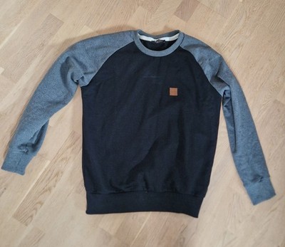 Amaci & Sons Pullover Sweater Jumper Schwarz-grau Raglan 90s Nineties Gr M