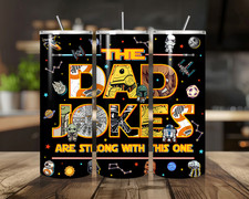 20 oz Dad Jokes Stainless Steel Tumbler with Lid, Straw
