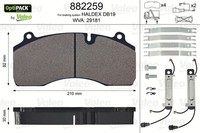 Bremsbelagsatz Scheibenbremse Optipack Valeo 882259 FüR Renault Midlum