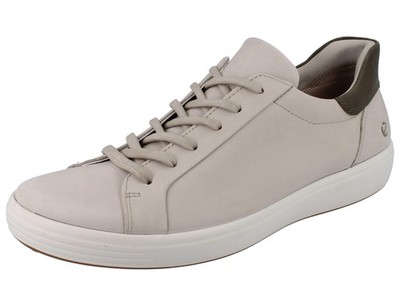 ECCO Soft 7 M Herren Sneaker beige grün Nubukleder