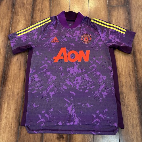 Camiseta de fútbol Adidas 2020 Manchester United Ultimate Training talla grande púrpura - Imagen 1 de 8