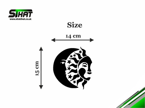 Aztec Sun & Moon Wall Stickers Symbol Car Decal Sticker Car Van Caravan Laptop - Picture 13 of 15