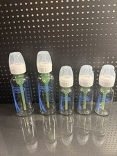 NEW Dr. Brown s Glass Baby Bottles Lot of 6 4oz 8oz Natural Flow Mixed Sizes