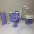 Vintage Barbie Grand Hotel Purple Podium,  Reservation Desk, Cart & Chair 2001
