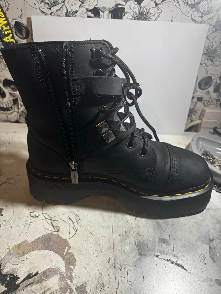 Dr. Martens Sinclair Black Patent Leather Chunky Platform Boots UK 7, photo 3 of 5