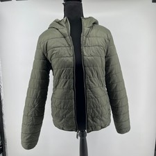 Cat Jack Kids Quilted Hooded Jacket Green Puffer Winter Warm Size XL