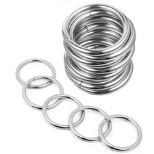 12 PCS Metal O Ring, 1.5 Inch 304 Stainless Steel Rings Solid Metal Rings for...