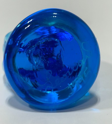Signed 1995 Leo Ward Bluebird of Happiness Blue Glass Bird Figure USA Made - Picture 5 of 6