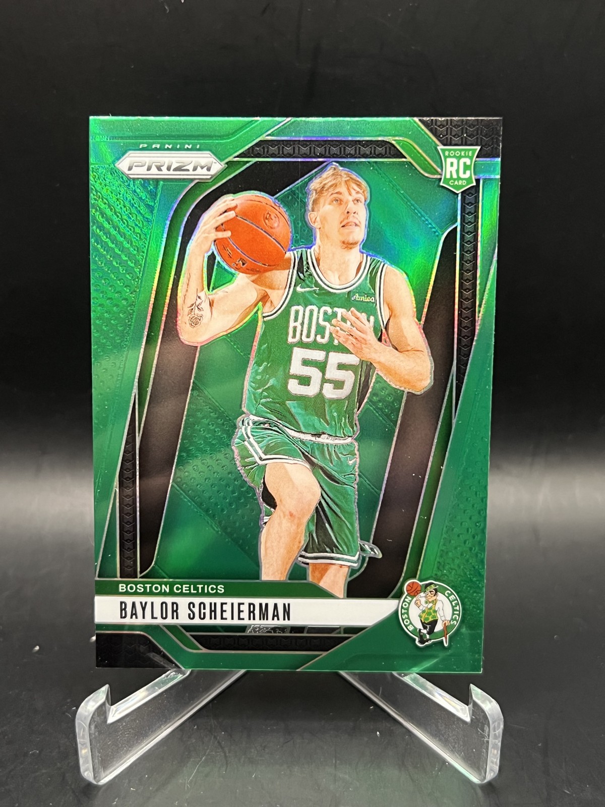 2024-25 Panini Prizm - Baylor Scheierman #236 Green Prizm (RC)