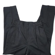 Casablanca Dress Pants Size 16 Black Pleated With Pockets Made In USA